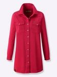 Longbluse CASUAL LOOKS, Damen, Gr. 42, rot (erdbeere), 100% Baumwolle, unifarben,