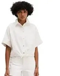 Marc O'Polo Kurzarmbluse aus Organic-Cotton-Lyocell-Mix wei&szlig; M (38)