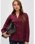 Vero Moda Langarmbluse VMMIRO LS SHIRT WVN NOOS Kunstfaser, regular fit rot M...
