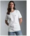 Trigema T-Shirt TRIGEMA Deutschland T-Shirt mit kontrastfarbigen B&uuml;ndchen...