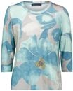 Print-Shirt BETTY BARCLAY "Printshirt mit 3/4 Arm", Damen, Gr. 36, blau (petrol,