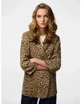 pieces Blusenblazer PCBOSELLA 3/4 PRINTED BLAZER NOOS mit 3/4 &Auml;rmel braun M...