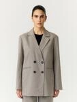 Longblazer Y.A.S "YASCHEKKA LS OVERSIZE BLAZER NOOS", Damen, Gr. 38, beige (schwarz