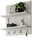 Inn.Furn Schl&uuml;sselbrett SystemX, (in wei&szlig;, Wandregal 52 x 52 cm), mit 4 Haken...