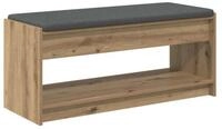 vidaXL Sitzbank Schuhbank mit Kissen Artisan-Eiche 103 x 38 x 45 cm (1-St)