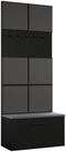 Masseno Garderobenschrank MODULO 80,6 x 204 cm Flurm&ouml;bel Schwarz