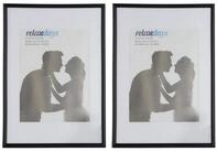 relaxdays Bilderrahmen 2er Set 20x30 cm, f&uuml;r 2 Bilder (2 St), schwarz
