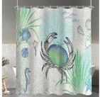 LuxusKollektion Duschvorhang Duschvorhang 180x200 Krabbe Polyester Krabbe H200...