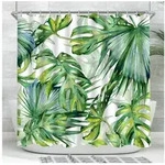 LuxusKollektion Duschvorhang Duschvorhang 220x200cm Gr&uuml;n Bl&auml;tter Polyester