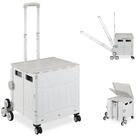 relaxdays Einkaufstrolley Treppensteiger, 47 l, grau
