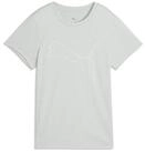 PUMA Trainingsshirt W TAD ESSENTIAL HEATHER LOGO TEE Kurzarm, sportliches...
