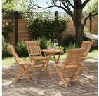 vidaXL Gartenlounge-Set vidaXL Gartenset 5 stk. Braun Massivholz Teak