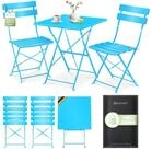 KESSER Bistrotisch 3-teiliges Bistroset Outdoor Sitzgruppe (1x Balkontisch mit 2