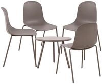 CLP Essgruppe Mindin, Tisch Minot und 4 St&uuml;hle Hardin, wetterfest beige