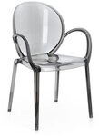 Feeling4Home Gartenstuhl Camilla 4er-Set mit Armlehne, Grau, Stapelbar,...