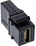 Inline HDMI Keystone Snap-In Einsatz 4K/60Hz, HDMI A Buchse/Buchse, gewinkelt