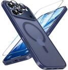 LuxusKollektion Handyh&uuml;lle iPhone 17 Pro H&uuml;lle Mag-Safe Milchglas Blau