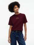 Kurzarmshirt TOMMY HILFIGER "GOLD SCRIPT MDRN C-NK S/S TEE", Damen, Gr. S (36/38),