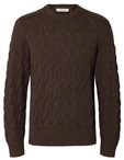 Selected Rundhalspullover SLMCARLOS LS CABLE CREW NECK