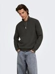 ONLY & SONS Troyer ONSCARTER REG JAQUARD 1/2 ZIP OTL Viskosemischung, regular...