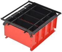 vidaXL Reinigungselement Papierbrikettpresse Stahl 38x31x18 cm Schwarz und Rot