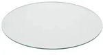 relaxdays Tischplatte Glasplatte 8mm ESG (1 St), 80 cm wei&szlig; rund | 80 cm x 0.8...