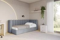ALTDECOR Jugendbett HUGY (Jugendbett mit Bettkasten und Lattenrost, Polsterbett...