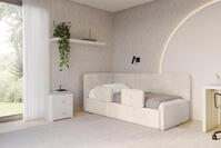 ALTDECOR Jugendbett NORY (Jugendbett mit Bettkasten und Lattenrost, Polsterbett...
