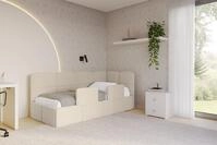 ALTDECOR Jugendbett KIVY (Jugendbett mit Bettkasten und Lattenrost, Polsterbett...