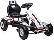 HOMCOM Go-Kart Tretauto mit Handbremse, verstellbarem Sitz, Vor- und...