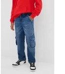 bonprix Loose-fit-Jeans mit Cargo-Design, aus Baumwolle, Polyester und Elasthan...