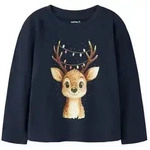 Name It Langarmshirt NMFVOSMAS LS NREG TOP Weihnachten, Baumwolle, regular fit blau