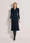 MADELEINE Strickkleid Strickkleid mit Plissee & Taillenband...