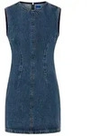 HUGO Jeanskleid Glimmer mit formgebenden Abn&auml;hern, Baumwoll-Denim blau L (40)