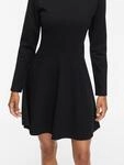 Vila Minikleid VISIBA BOAT NECK L/S DRESS - NOOS Viskosemischung, eng geschnitten