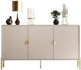 Lookway Kommode DALIA 3D Dreit&uuml;rkommode mit Riffel-Front, 154x84x49 cm