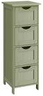 VASAGLE Badkommode Badezimmerschrank Badschrank mit 4 Schubladen, 30 x 30 x 82...