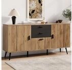 STILVORA Sideboard Beistellschrank mit Gro&szlig;er Arbeitsplatte Kommode mit 3...