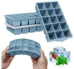 LuxusKollektion Eisw&uuml;rfelform Eisw&uuml;rfelform Silikon Deckel BPAfrei Stapelbar