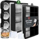 LuxusKollektion Eisw&uuml;rfelform Silikon Eisw&uuml;rfelform Set BPA-frei 15-Loch
