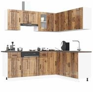 vidaXL H&auml;ngeschrank vidaXL 11-tlg. K&uuml;chenschrank-Set Lucca Altholz-Optik