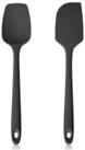 LuxusKollektion Pfannenwender Silikon Pfannenwender Set 2er 29cm Schwarz