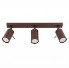 SOLLUX lighting Deckenleuchte Plafond RING 3L braun, Nicht enthalten