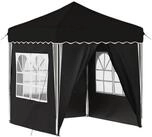 vidaXL Partyzelt Pop-up Partyzelt 195 x 195 x 245 cm Schwarz Oxford-Stoff