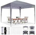 LuxusKollektion Faltpavillon Faltpavillon 3x3 Grau mit 4 Seitenteilen