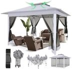 LuxusKollektion Faltpavillon Gartenpavillon 3x3 Wasserdicht Pop Up Moskitonetz