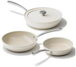 LuxusKollektion Pfannen-Set Keramik Pfannenset 20/24/28cm Beige