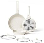 LuxusKollektion Pfannen-Set 6-teiliges Keramik Pfannenset 20/24/28cm mit Deckel