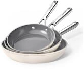 LuxusKollektion Pfannen-Set Pfannenset Keramik Induktion 20/24/28cm Beige