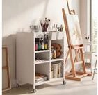 OKWISH B&uuml;cherregal Aufbewahrungswagen f&uuml;r Home Office und Wohnzimmer, mobiler